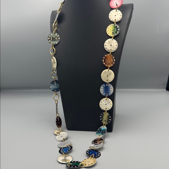 Vintage Chain Belt/necklace made of Antique Watch Dials - Picture 3 of 7